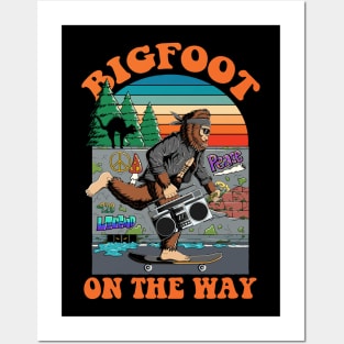 Bigfoot skateboard Posters and Art